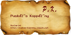 Puskás Koppány névjegykártya